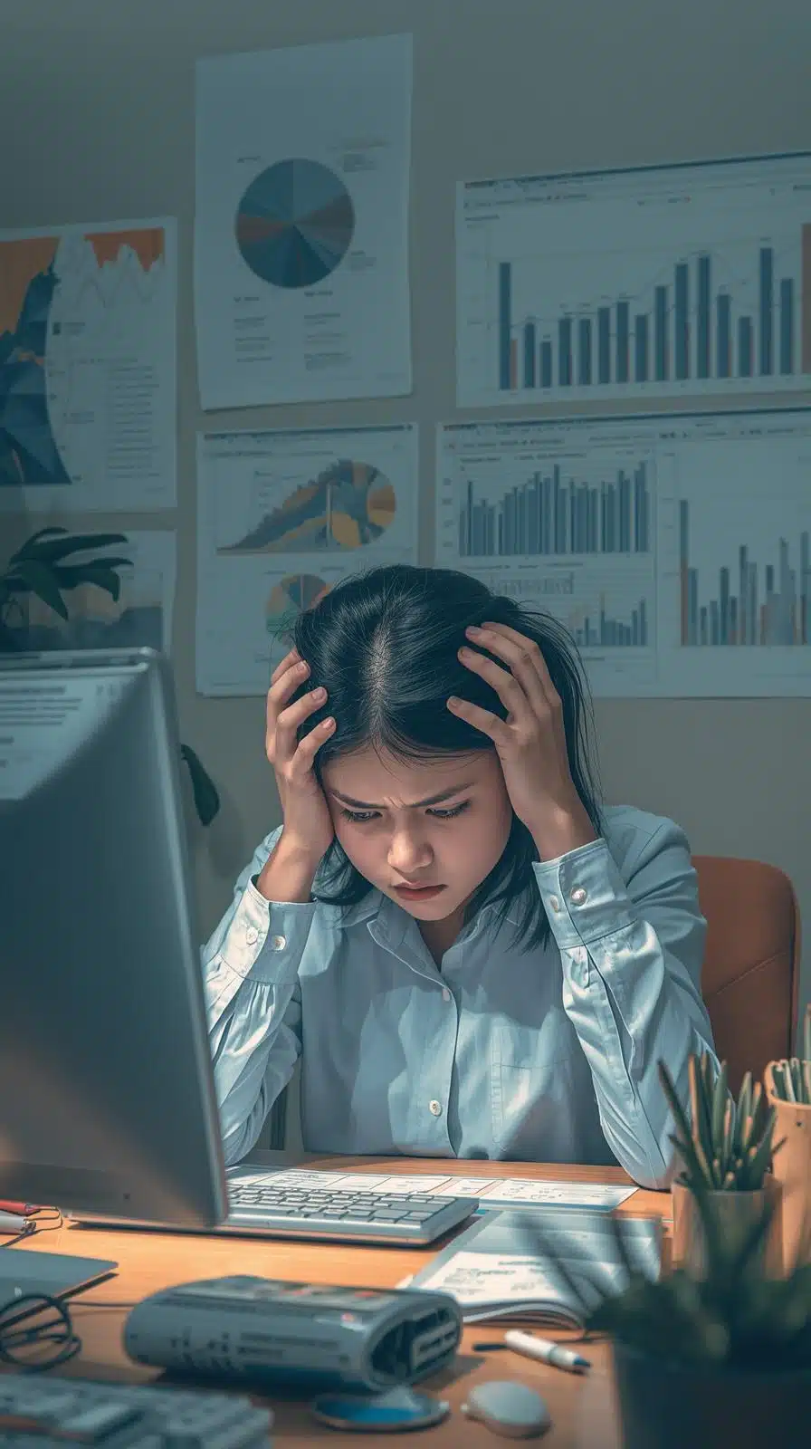 Đau đầu mệt mỏi khi làm báo cáo marketing